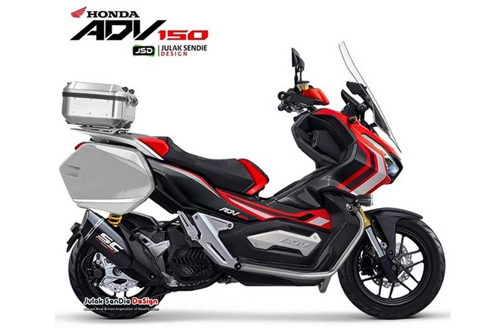 Gaya Honda ADV150 untuk diajak berpetualang. Julak Sendie Design