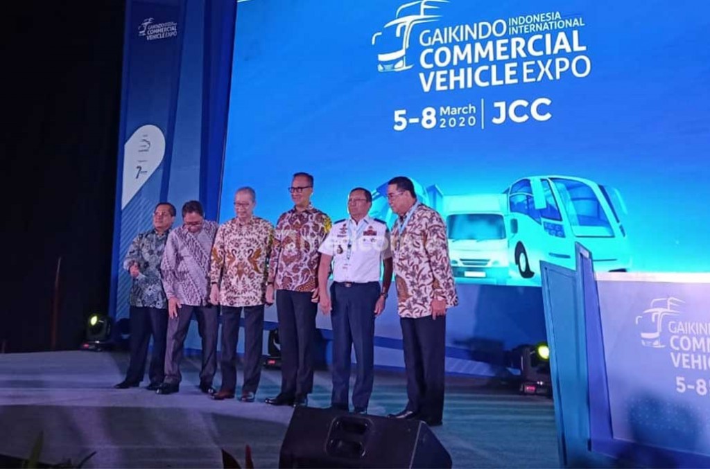 Pameran kendaraan niaga GIICOMVEC 2020 diresmikan oleh Menteri Perindustrian, Agus Gumiwang Kartasasmita. dok Medcom