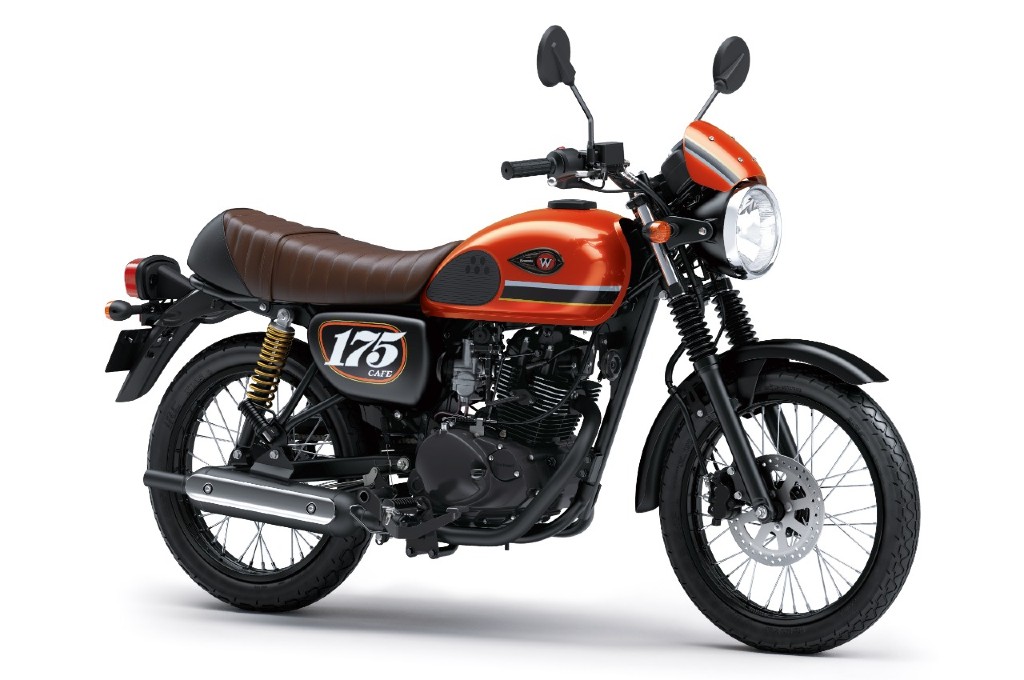 Kawasaki lengkapi varian W175 Cafe dengan pilihan warna dan grafis baru. kmi