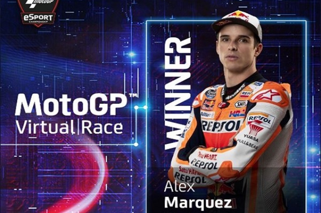 Alex Marquez (Repsol Honda) keluar sebagai juara di ajang MotoGP Virtual. dorna sports