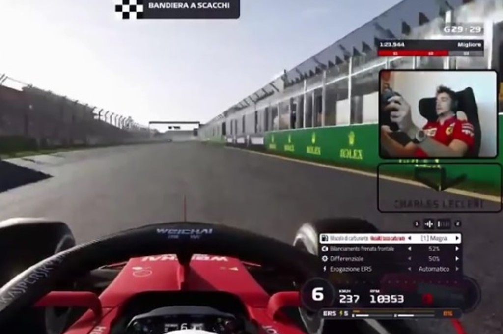 Debut di F1 Virtual, Charles Leclerc menang secara meyakinkan. ig/f1