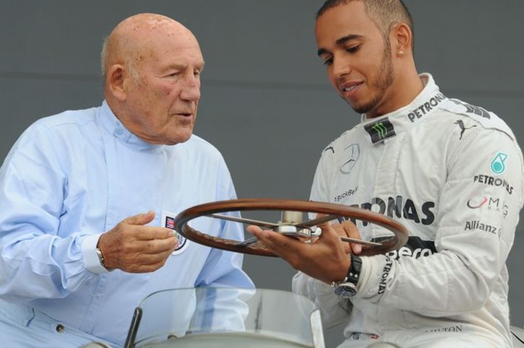Momen kebersamaan Lewis Hamilton bersama Stirling Moss. skysport