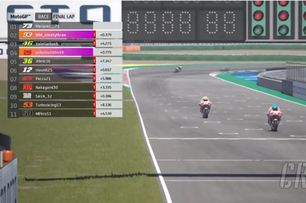 MotoGP Virtual Round 4: 'Fight' Duo Marquez dan Podium Rossi