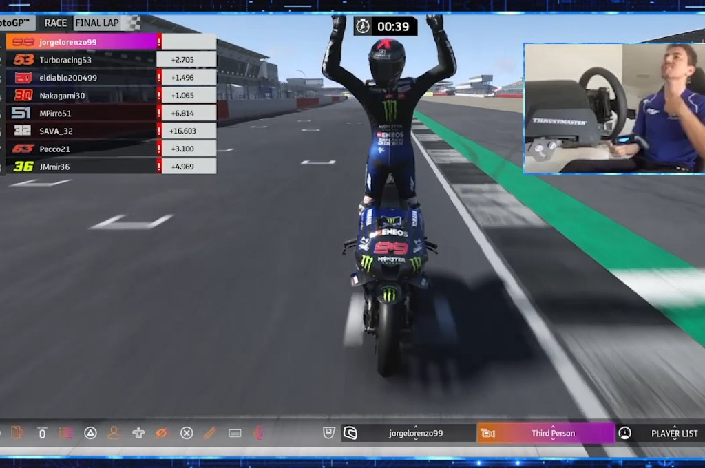 Debut di MotoGP Virtual, Lorenzo Langsung Juara