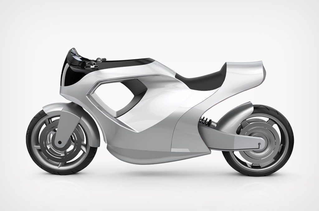 Konsep sepeda motor listrik Tesla M e-Bike. autoevolution