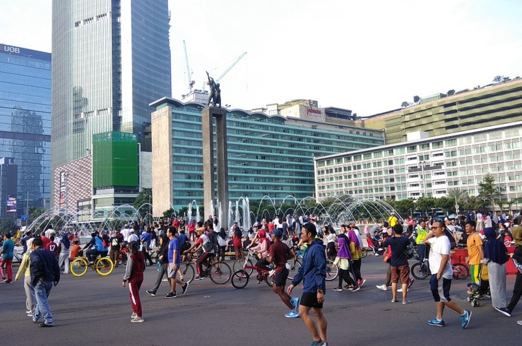 Tak terpengaruh isu Korona, masyarakat ibukota tetap memadati car free day. dok medcom