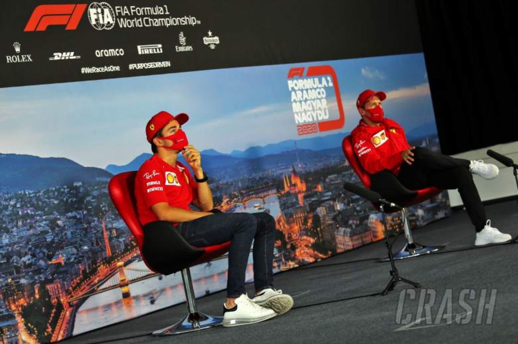 Duo Ferrari, Charles Leclerc dan Sebastian Vettel sudah melupakan insiden Styria. cmg