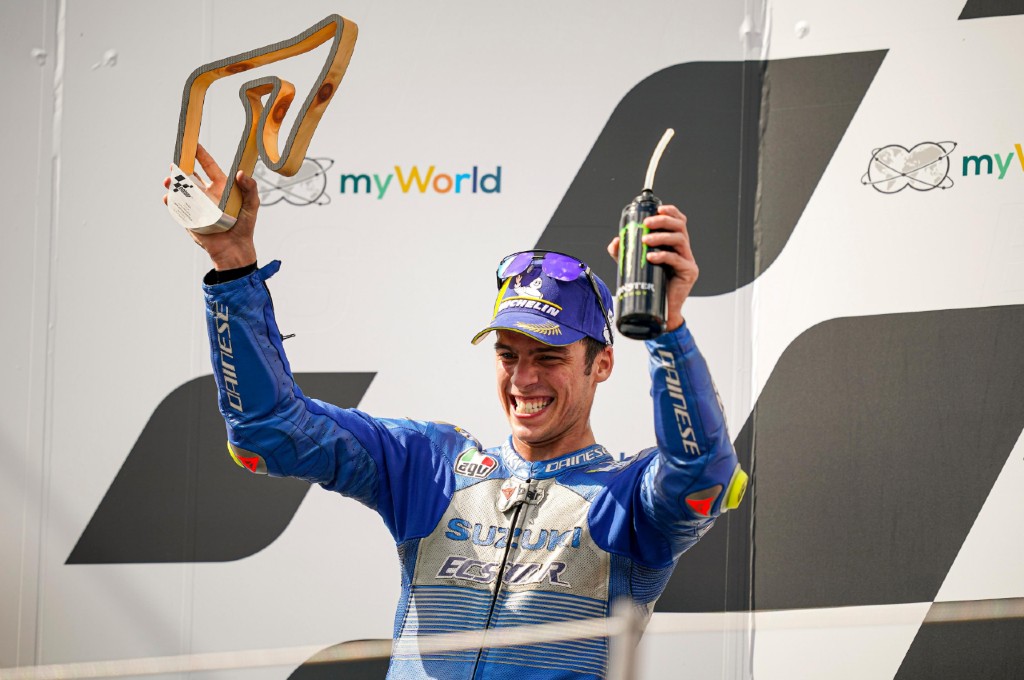 Joan Mir debut podium di MotoGP Austria. suzuki