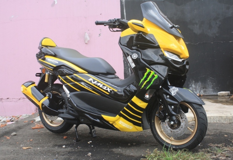 Penampakan Yamaha All New NMax Predator hasil modifikasi (Foto: Alun Segoro)