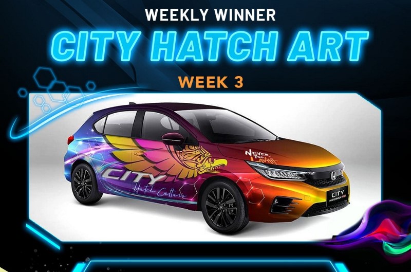 Salah satu hasil dari desain bodi mobil yang jadi pemenang mingguan dalam City Hatch Art (Foto: HPM)