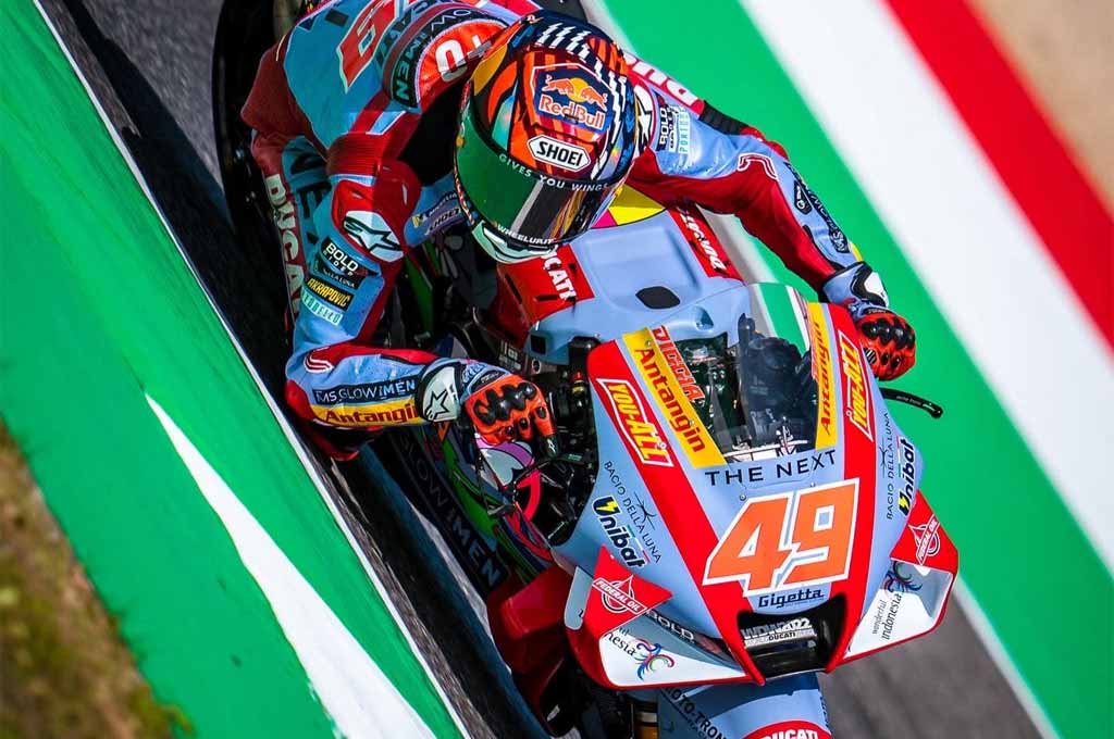 Fabo Di Giannantonio secara mengejutkan meraih posisi start terdepan di sesi kualifikasi MotoGP Mugello, Italia 2022. FDG
