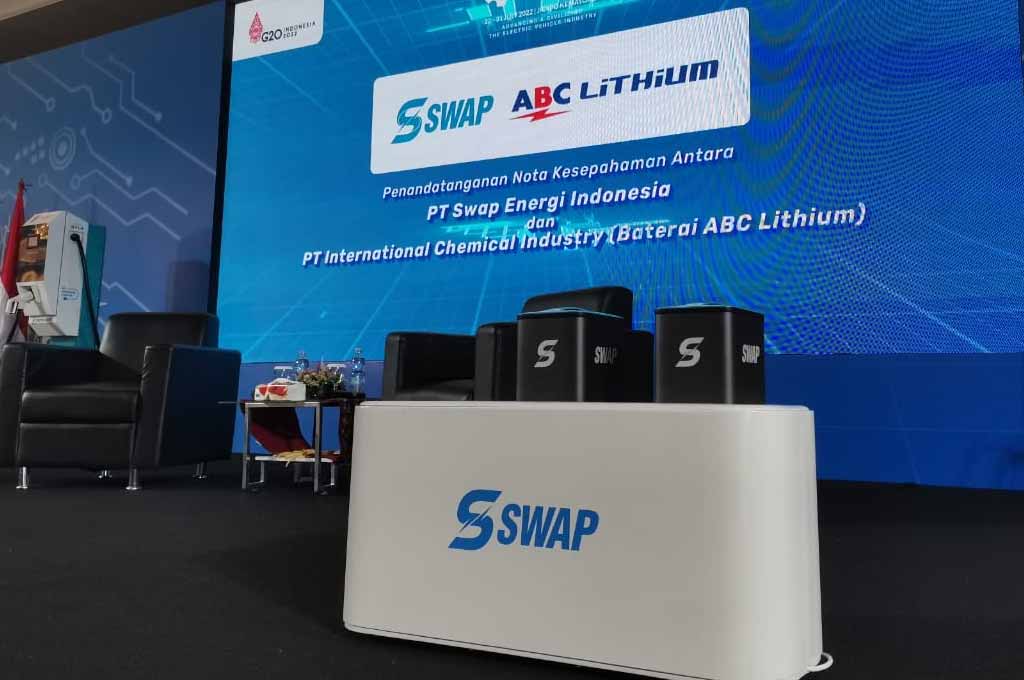 ABC Lithium jadi baterai motor listrik pertama yang diproduksi ABC yang merupakan hasil kerja sama dengan Swap Energy