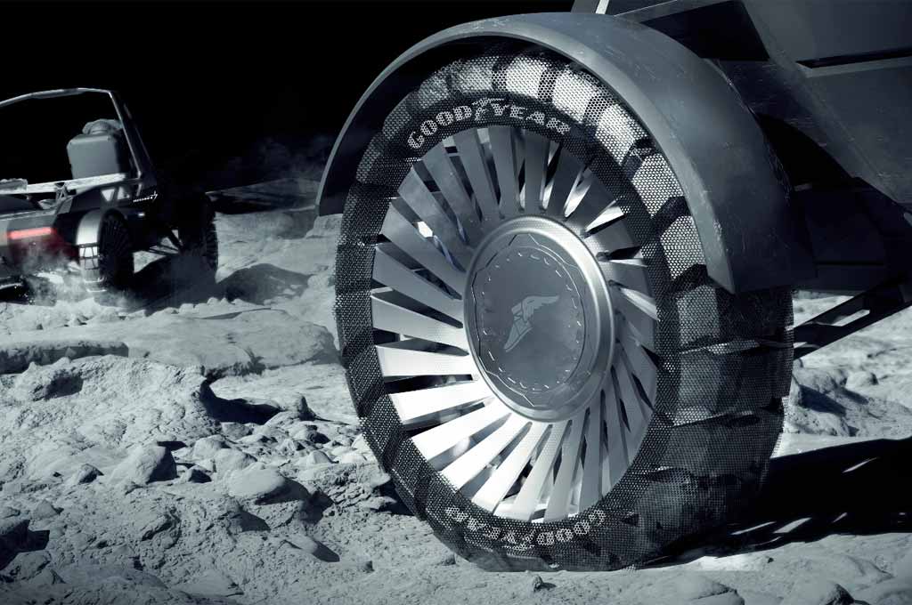 Produsen ban Goodyear Tire & Rubber Company fokus dalam pengembangan ban khusus untuk digunakan di bulan. GY