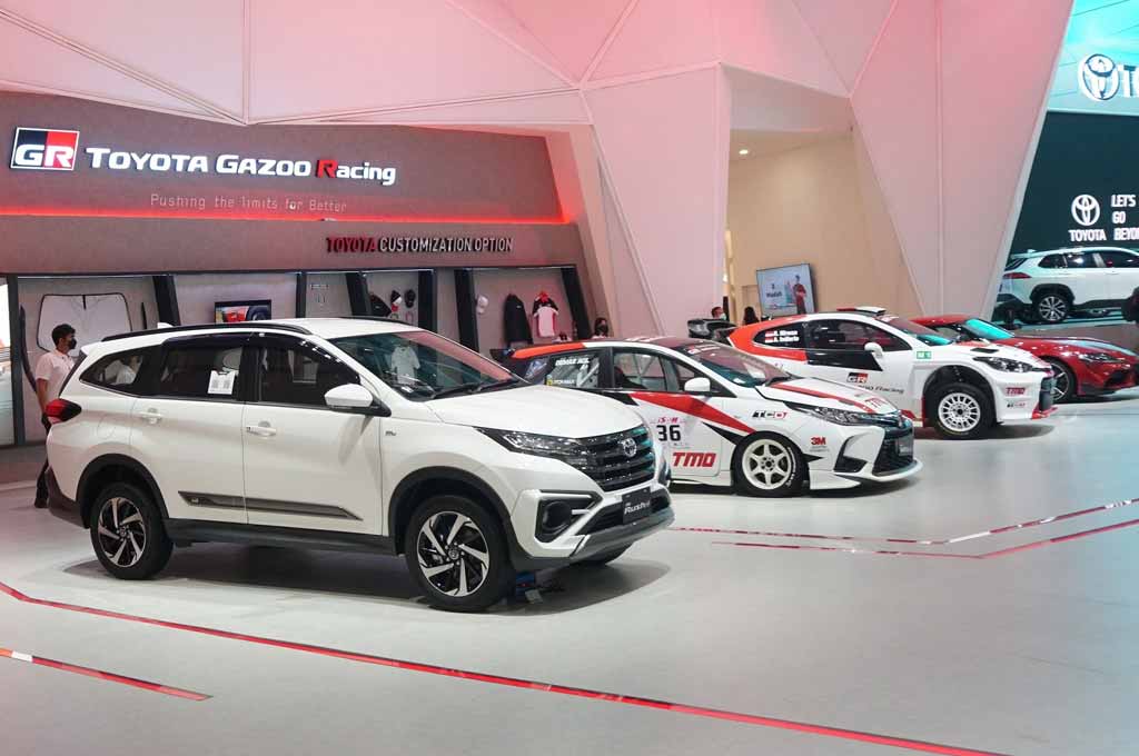 Avanza dan Veloz masih jadi kontributor 5 besar di brand berlogo Toyota di ajang pameran otomotif GIIAS 2022. TAM