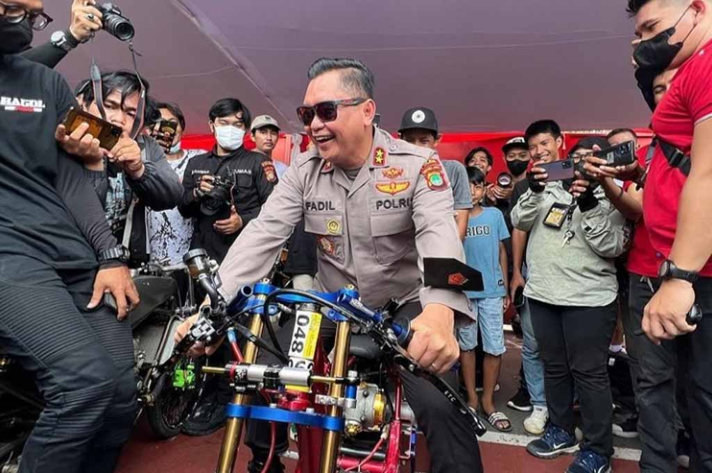 Street race seri keempat yang digelar Polda Metro Jaya di Kemayoran, tetap jadi ajang edukasi untuk menempatkan balapan pada tempatnya. PMJ 