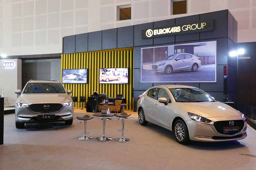 Mazda boyong dua mobil andalannya di ajang pameran GIIAS Surabaya 2022. EMI 