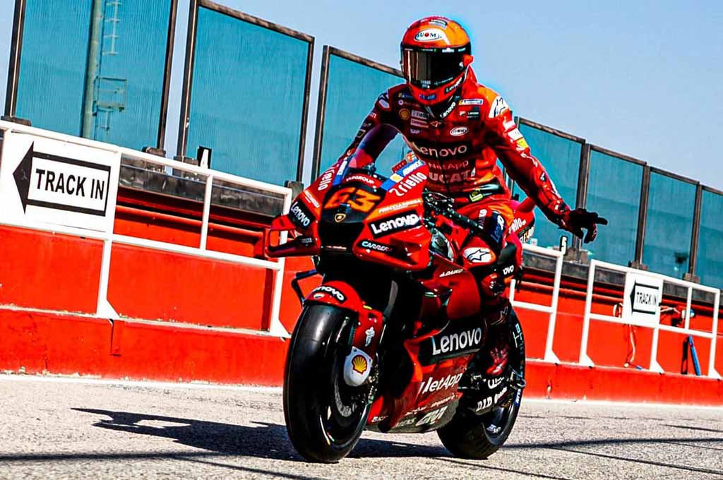 Francesco Bagnaia punya peluang mengecilkan selisih poin di klasemen, selama bisa menjaga konsistensinya di MotoGP Aragon. FB