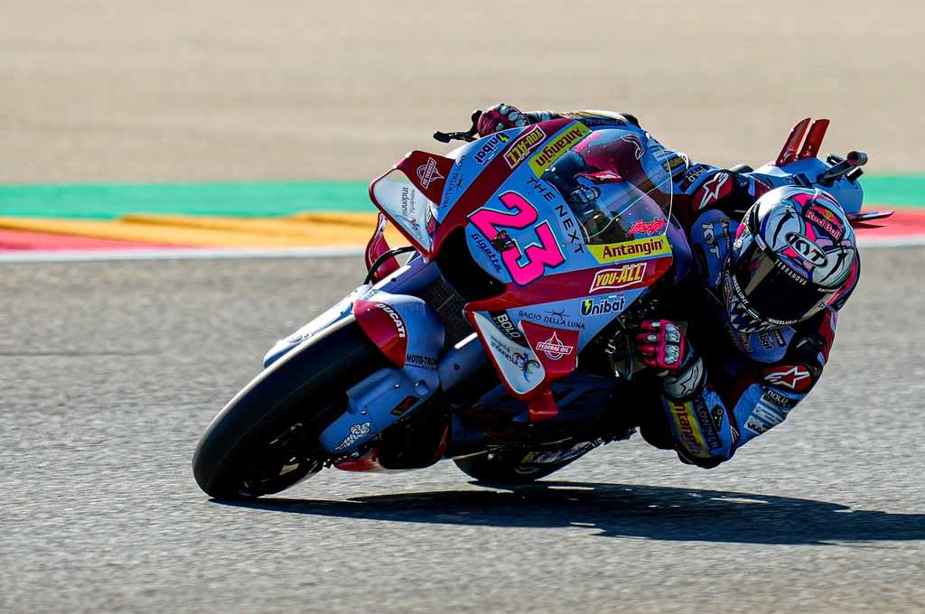 Enea Bastiannini dulang kememangan fenomenal di balapan yang dramatis MotoGP Aragon, Spanyol. EB