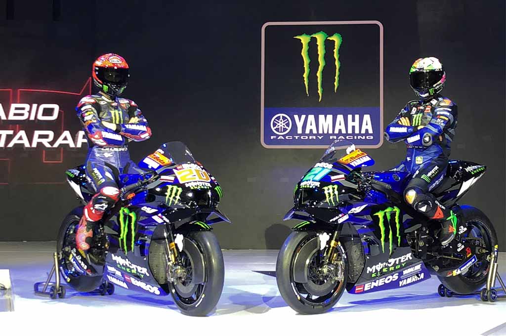 Monster Energy Yamaha MotoGP melakukan peluncuran tim balap di Jakarta. AG-Uda