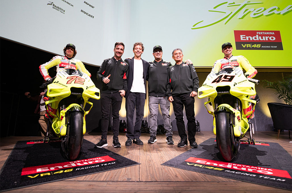Livery Pertamina Enduro VR46 Racing Team didominasi kuning khas Valentino Rossi - PTPL