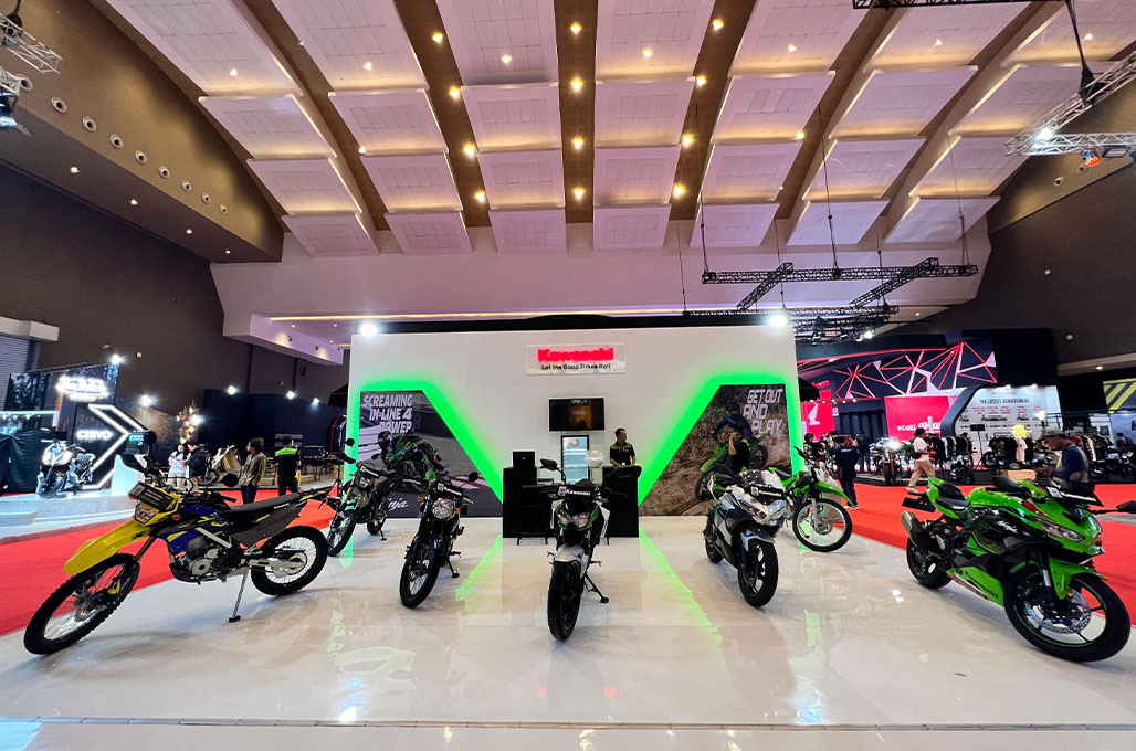 Eksistensi Kawasaki di ranah otomotif roda dua lewat sejumlah pameran, salah satunya IIMS 2024 - KMI