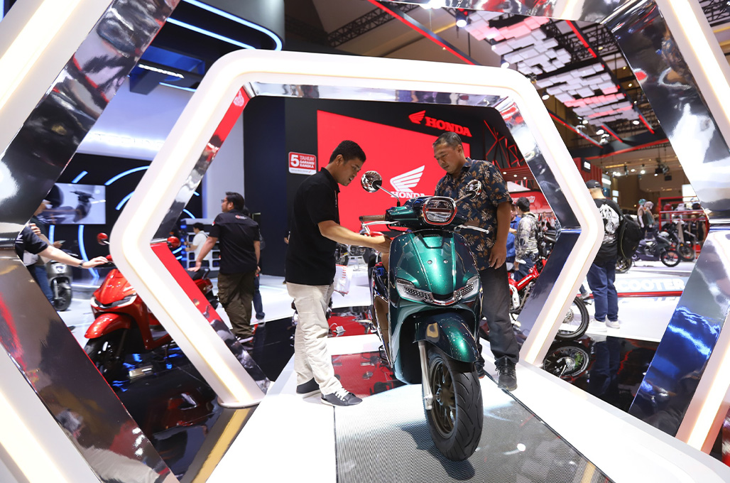 Pada pameran otomotif IIMS 2024, Honda Stylo 160 laris manis, sedangkan EM1 e jadi motor listrik terbaik - AHM