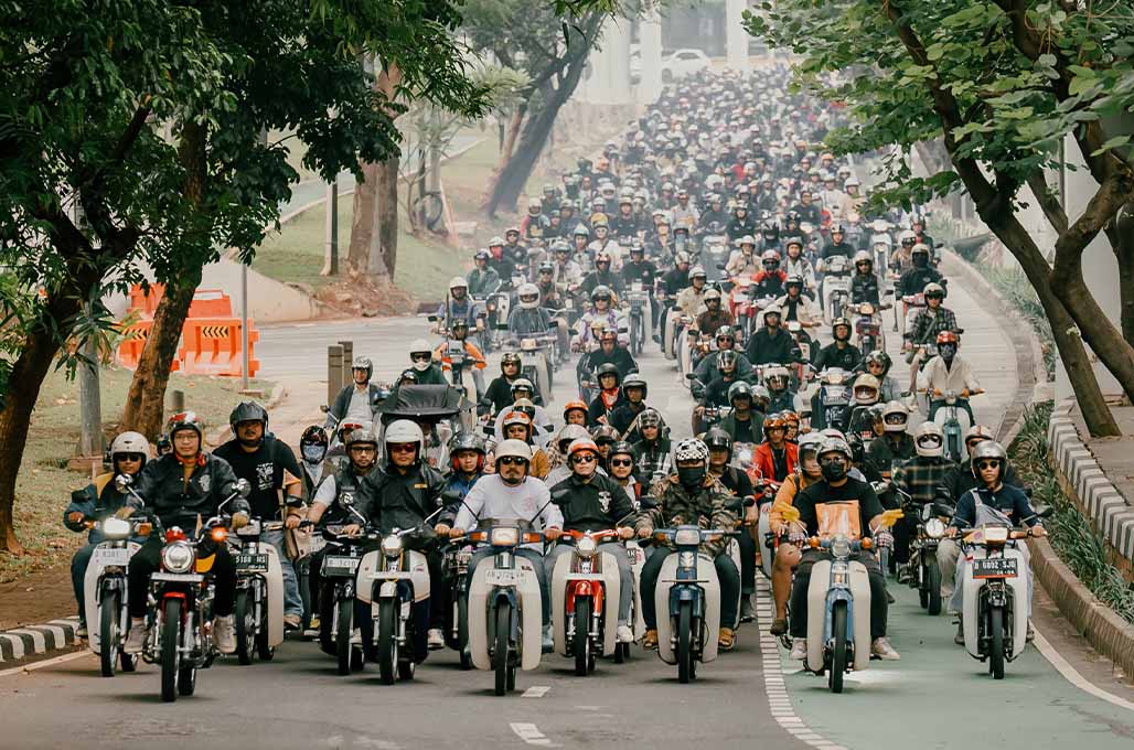 Ribuan Penunggang Bebek Guyub di Acara Indonesia Cub Meeting 2024